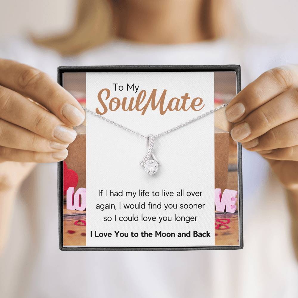 TO MY SOULMATE LOVE YOU LONGER ALLURING BEAUTY NECKLACE GIFT SET - ON CLOUD NINE GIFTS