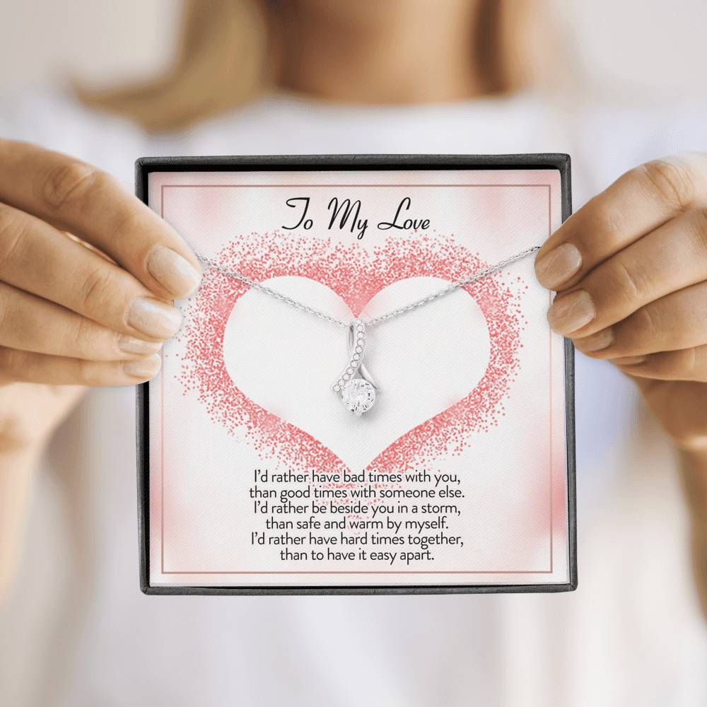 TO MY LOVE "I'D RATHER" ALLURING BEAUTY NECKLACE GIFT SET - ON CLOUD NINE GIFTS
