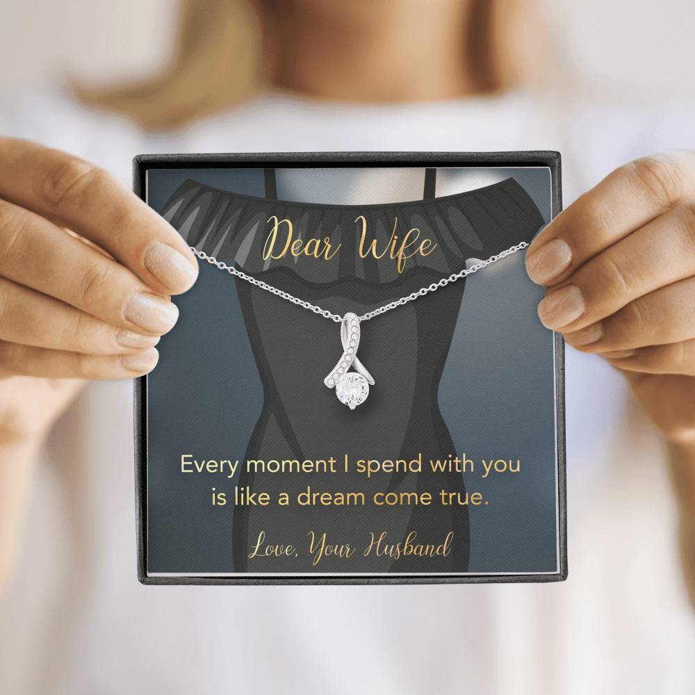 DEAR WIFE "COME TRUE" ALLURING BEAUTY NECKLACE GIFT SET - ON CLOUD NINE GIFTS