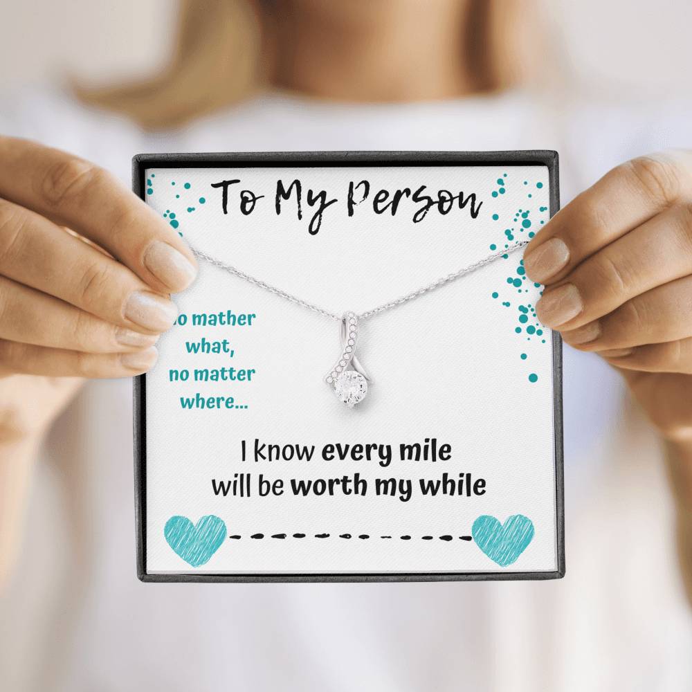 TO MY PERSON "WORTH MY WHILE" ALLURING BEAUTY NECKLACE GIFT SET - ON CLOUD NINE GIFTS