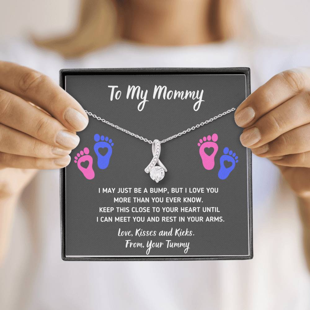 TO MY MOMMY "HEART-FEET" ALLURING BEAUTY NECKLACE GIFT SET - ON CLOUD NINE GIFTS