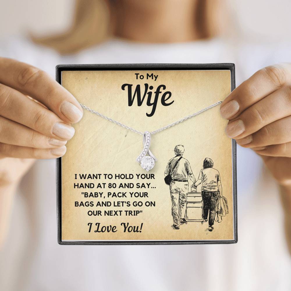 TO MY WIFE BAGS ALLURING BEAUTY NECKLACE GIFT SET - ON CLOUD NINE GIFTS