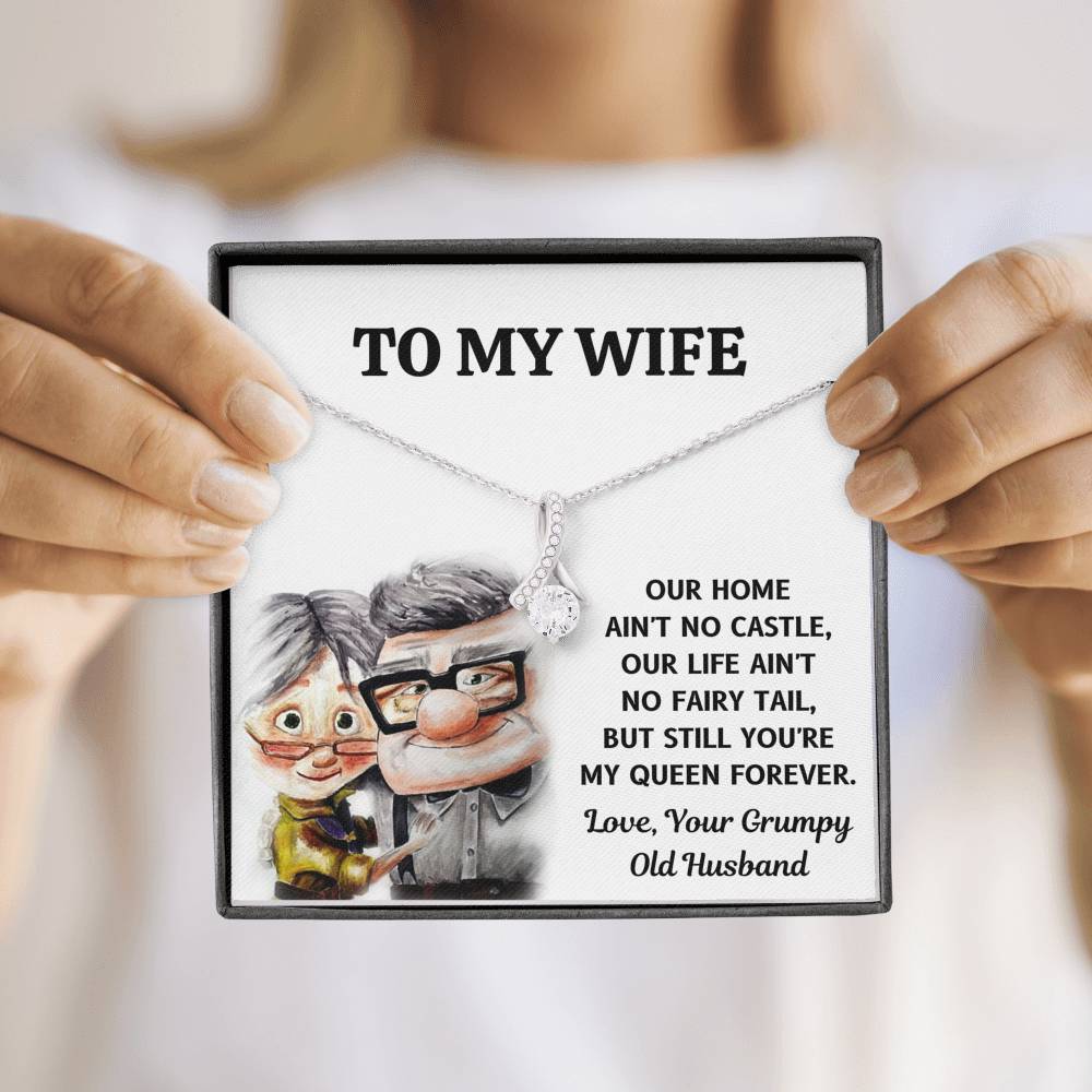 TO MY WIFE "CASTLE - UP" ALLURING BEAUTY NECKLACE GIFT SET - ON CLOUD NINE GIFTS