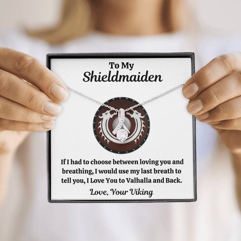 TO MY SHIELDMAIDEN "BREATHING - RED" ALLURING BEAUTY NECKLACE GIFT SET - ON CLOUD NINE GIFTS