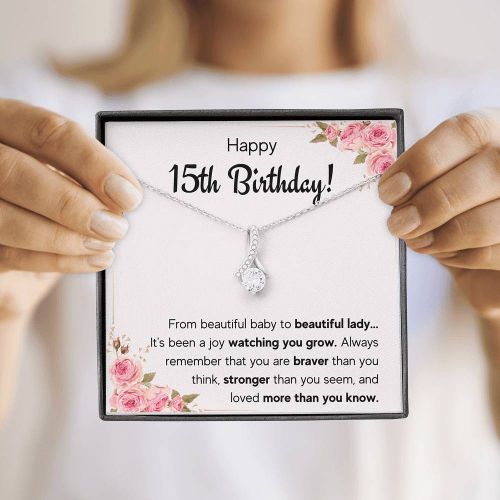 Buy 15th Birthday Gift for Girl 15 Birthday Necklace Gift for 15 Year Old  Teenage Girl Custom 15th Birthday Jewelry Gift Two Hearts Necklace Online  in India - Etsy