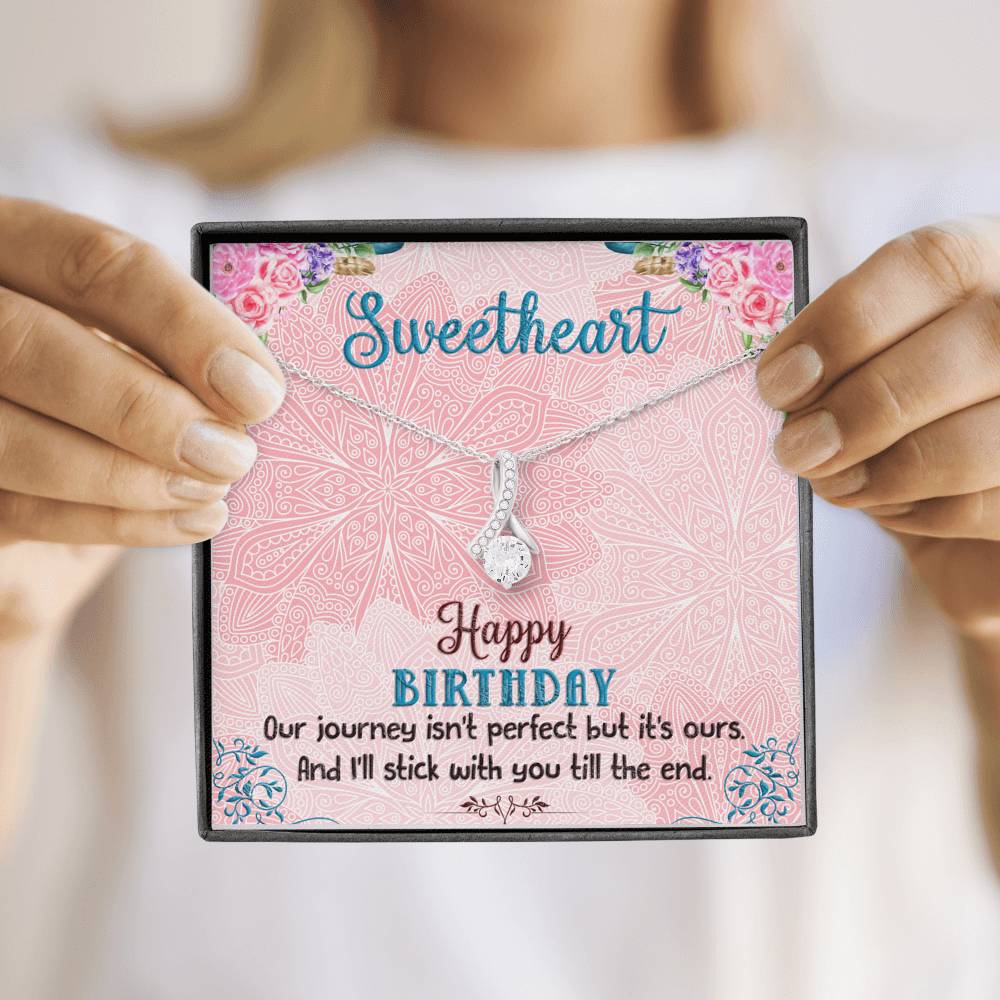 TO MY SWEETHEART "OUR JOURNEY" ALLURING BEAUTY NECKLACE BIRTHDAY GIFT SET - ON CLOUD NINE GIFTS