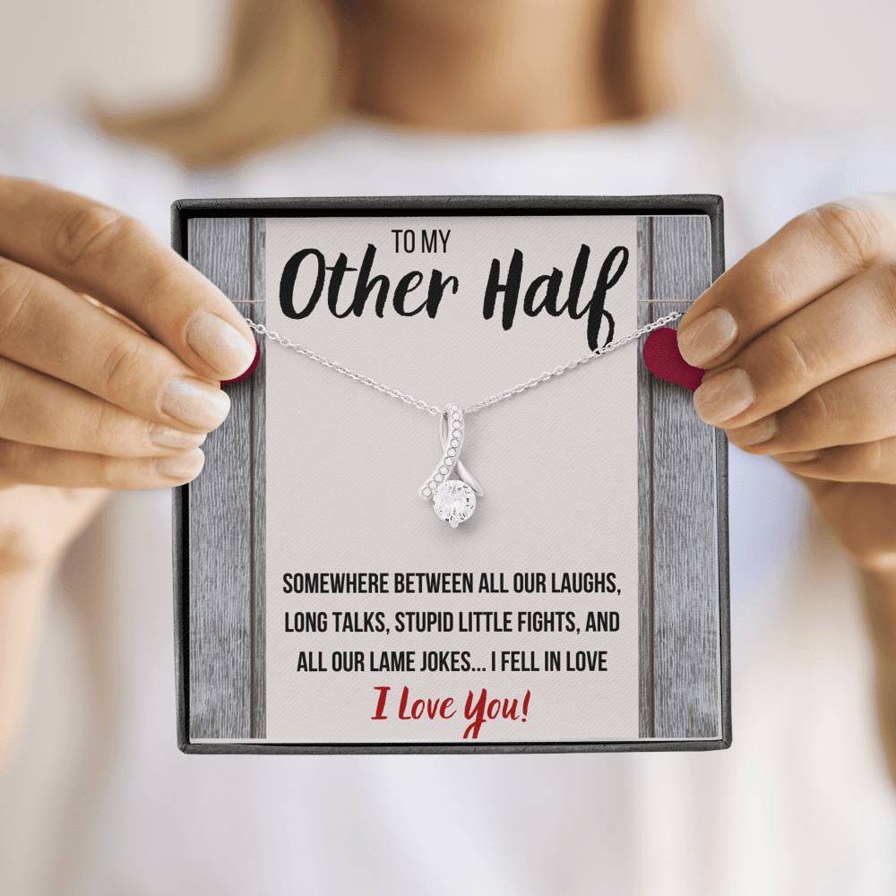TO MY OTHER HALF "STUPID LITTLE FIGHTS" ALLURING BEAUTY NECKLACE GIFT SET - ON CLOUD NINE GIFTS