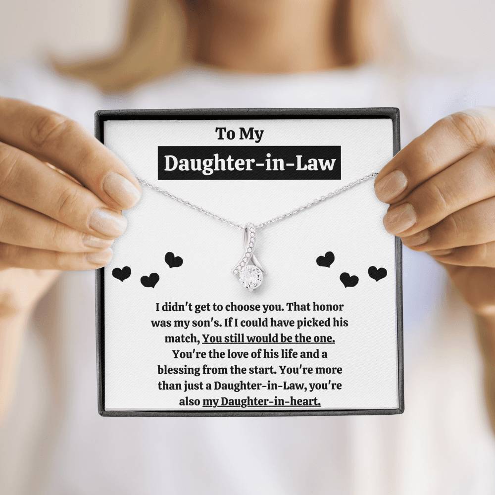 TO MY DAUGHTER-IN-LAW "BLESSING FROM THE START" ALLURING BEAUTY NECKLACE GIFT SET - ON CLOUD NINE GIFTS