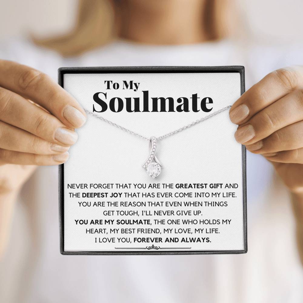 TO MY SOULMATE DEEPEST JOY ALLURING BEAUTY NECKLACE GIFT SET - ON CLOUD NINE GIFTS