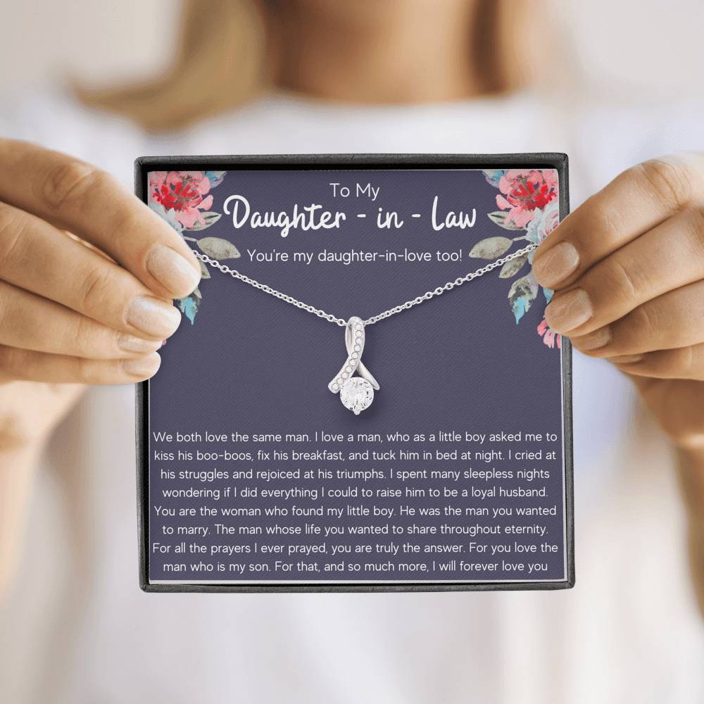 TO MY DAUGHTER IN LAW DAUGHTER IN LOVE ALLURING BEAUTY NECKLACE GIFT SET - ON CLOUD NINE GIFTS