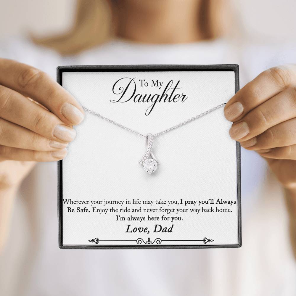 TO MY DAUGHTER "ENJOY THE RIDE" ALLURING BEAUTY NECKLACE GIFT SET - ON CLOUD NINE GIFTS