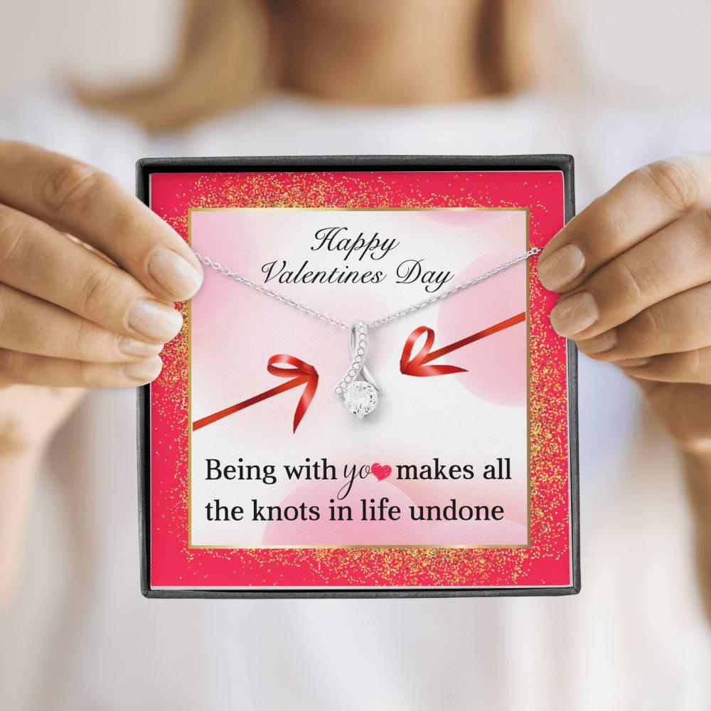 TO MY LOVE "KNOTS" ALLURING BEAUTY NECKLACE VALENTINES DAY GIFT SET - ON CLOUD NINE GIFTS