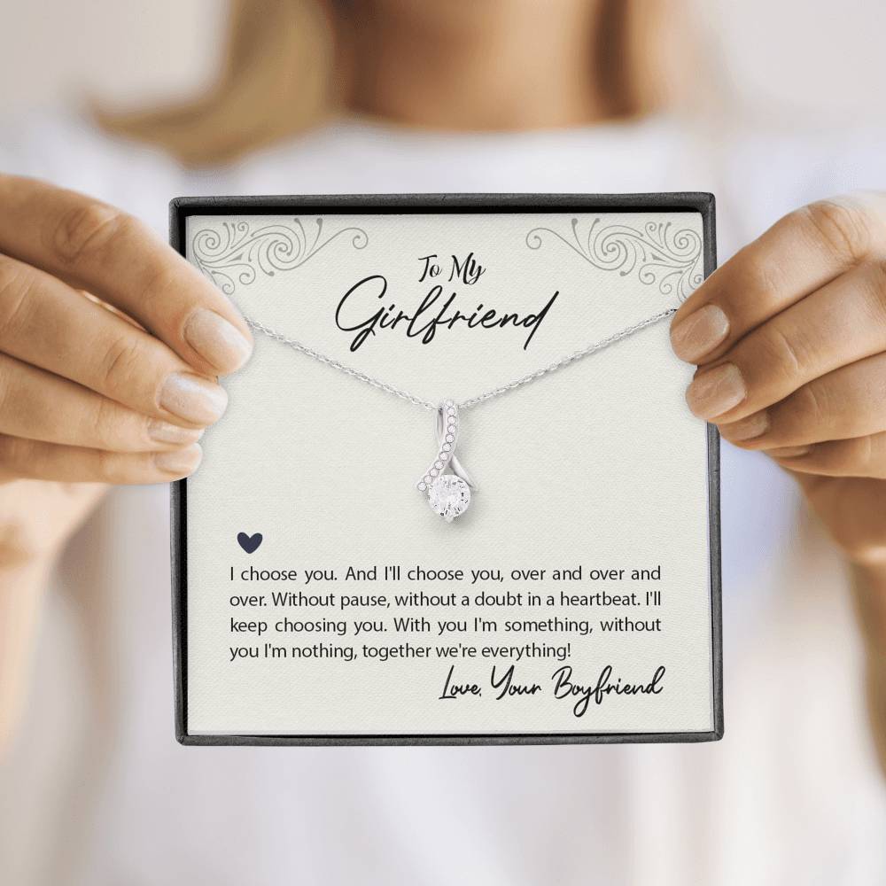 TO MY GIRLFRIEND "WE'RE EVERYTHING" ALLURING BEAUTY NECKLACE GIFT SET - ON CLOUD NINE GIFTS