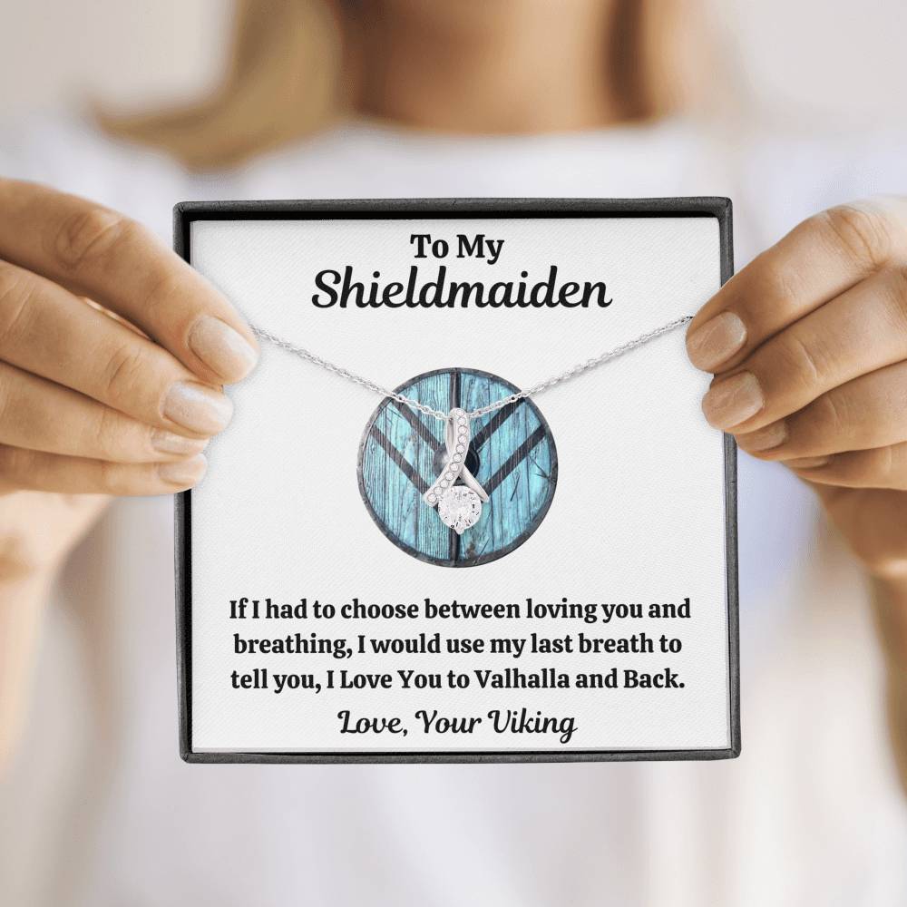 TO MY SHIELDMAIDEN "BREATHING - BLUE" ALLURING BEAUTY NECKLACE GIFT SET - ON CLOUD NINE GIFTS