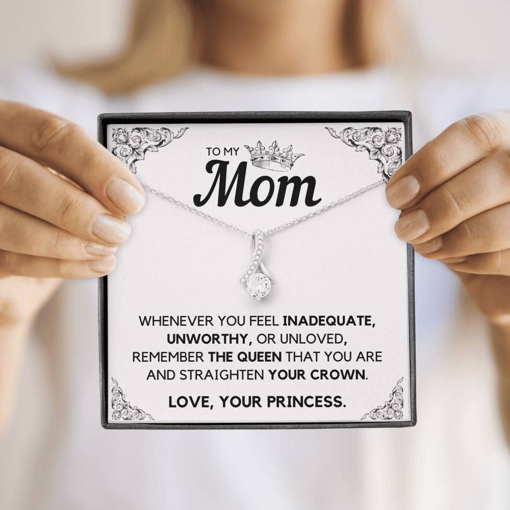 TO MY MOM PRINCESS ALLURING BEAUTY NECKLACE GIFT SET - ON CLOUD NINE GIFTS