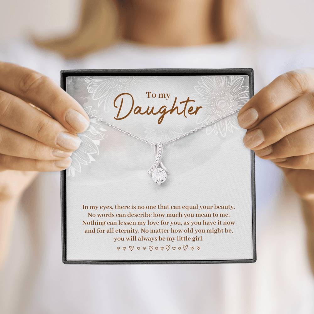 TO MY DAUGHTER "EQUAL YOUR BEAUTY" ALLURING BEAUTY NECKLACE GIFT SET - ON CLOUD NINE GIFTS