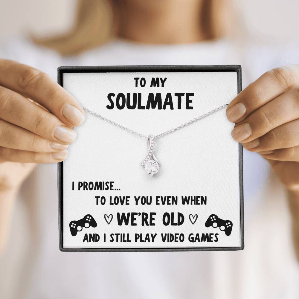 TO MY SOULMATE "VIDEO GAMES" ALLURING BEAUTY NECKLACE GIFT SET - ON CLOUD NINE GIFTS