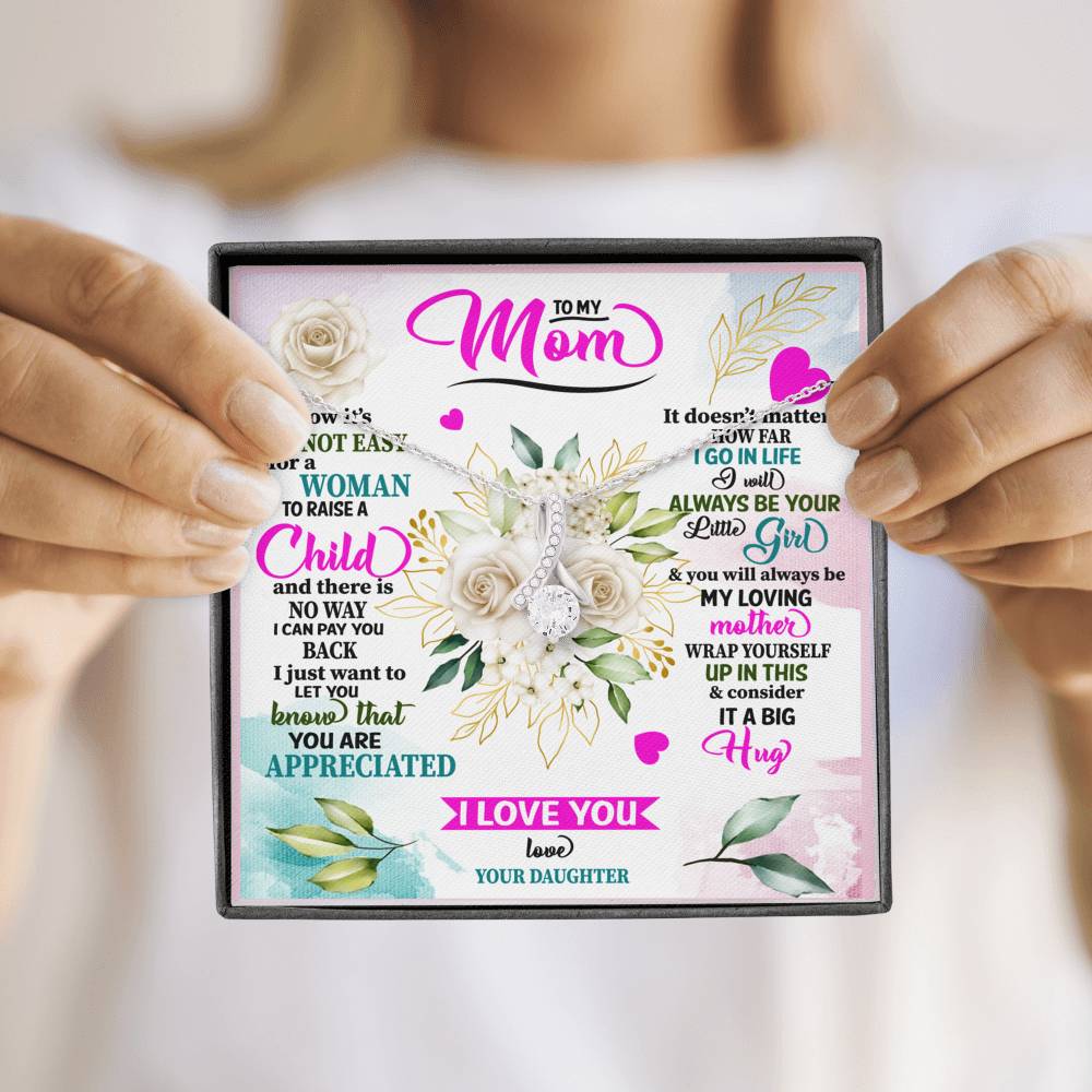 TO MY MOM FROM DAUGHTER "RAISE" ALLURING BEAUTY NECKLACE GIFT SET - ON CLOUD NINE GIFTS