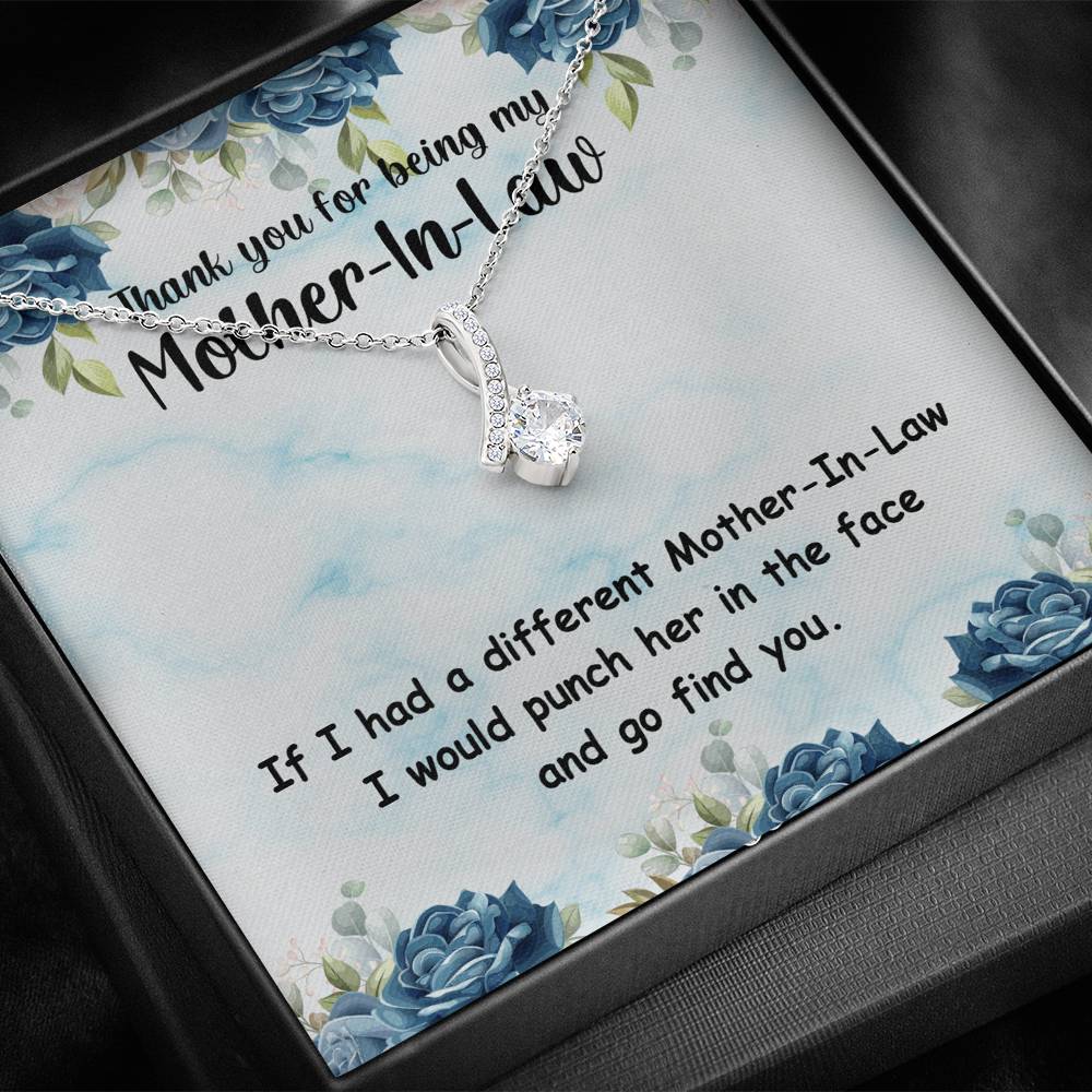 TO MY MOTHER IN LAW "PUNCH-SO" ALLURING BEAUTY NECKLACE GIFT SET - ON CLOUD NINE GIFTS