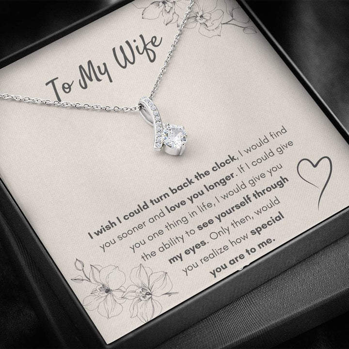 TO MY WIFE "TURN BACK THE CLOCK" ALLURING BEAUTY NECKLACE GIFT SET - ON CLOUD NINE GIFTS