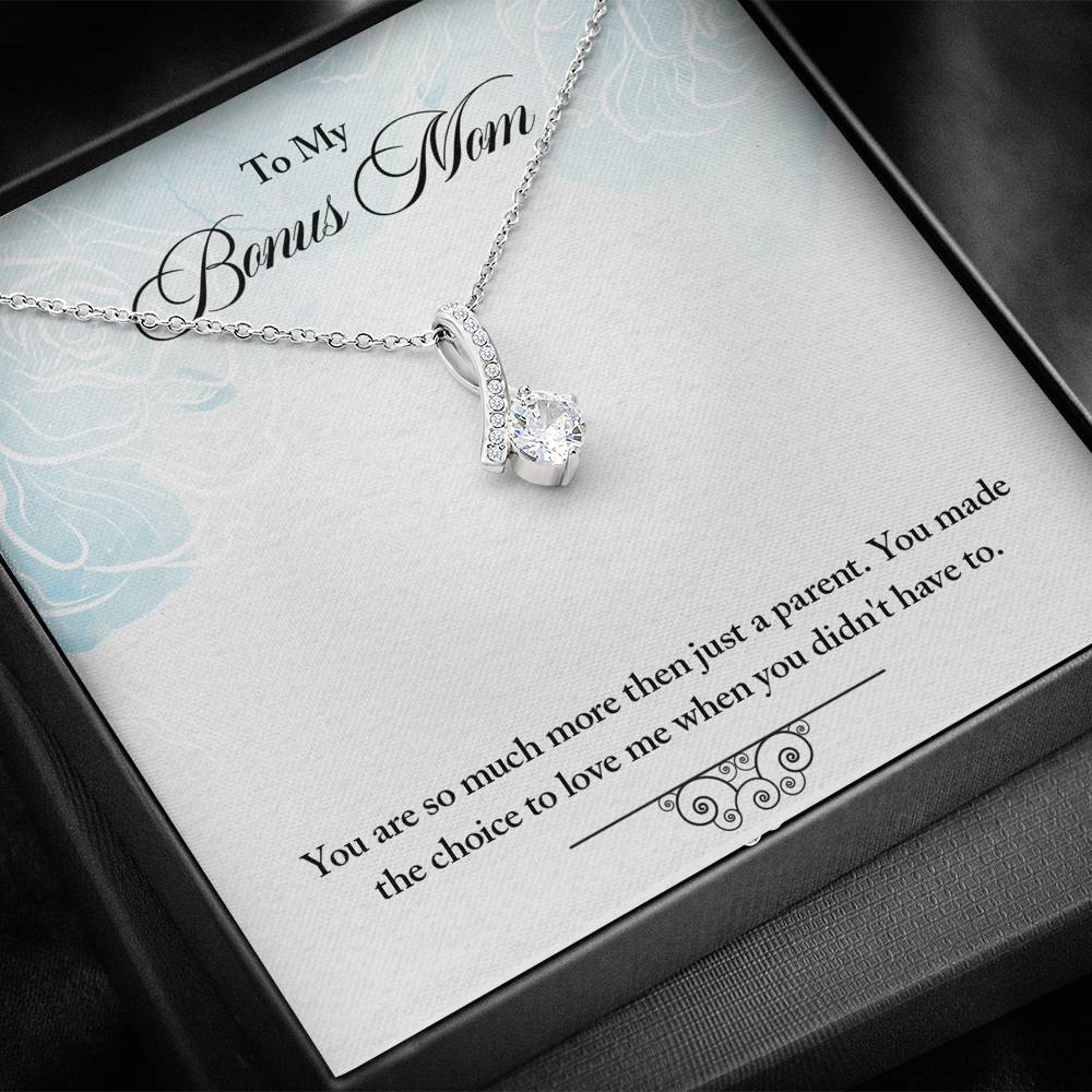 TO MY BONUS MOM "CHOICE-SO" ALLURING BEAUTY NECKLACE GIFT SET - ON CLOUD NINE GIFTS
