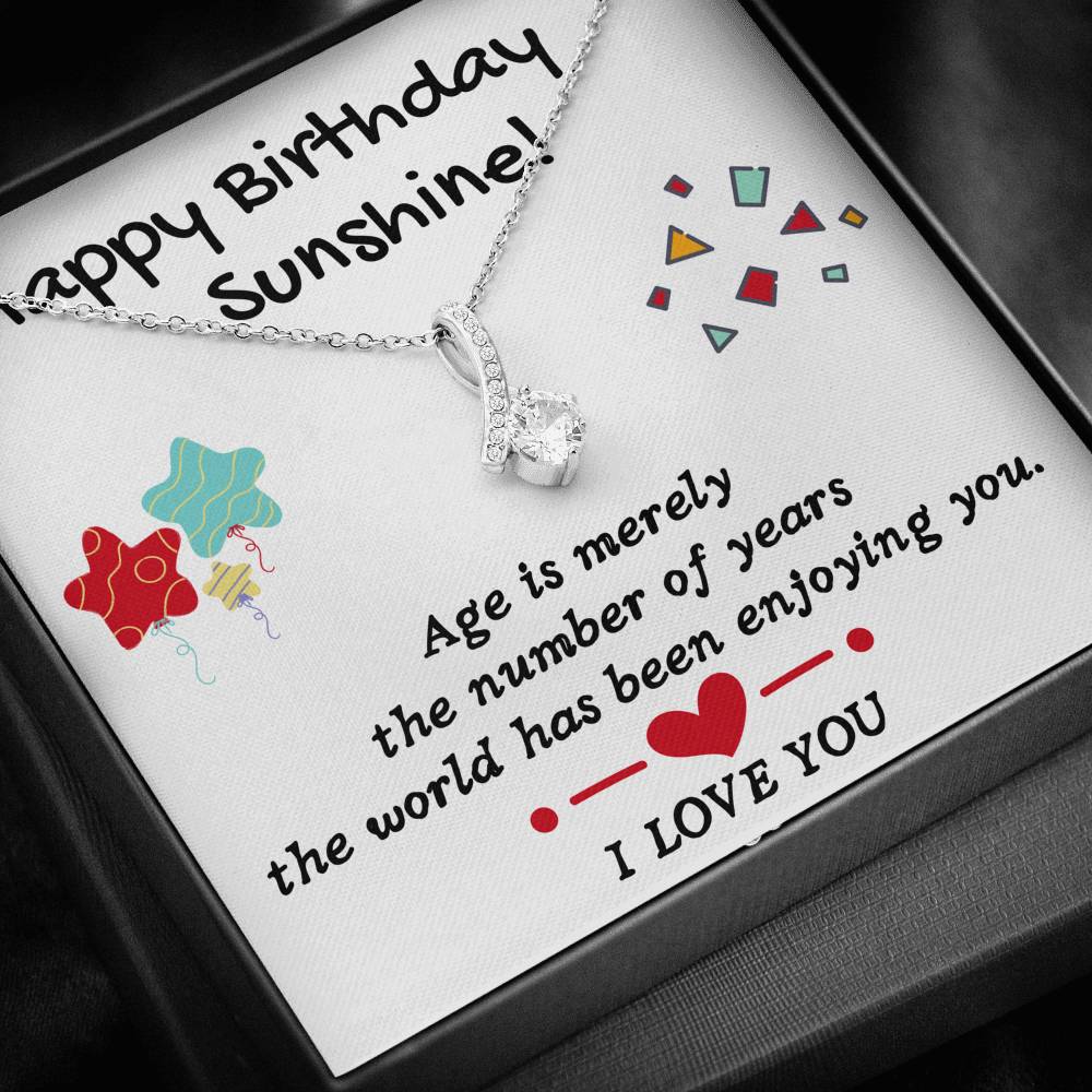 HAPPY BIRTHDAY SUNSHINE ALLURING BEAUTY NECKLACE GIFT SET - ON CLOUD NINE GIFTS
