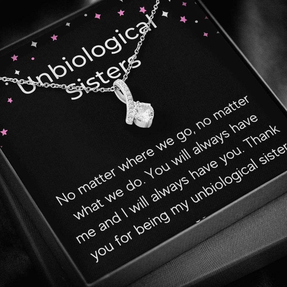 UNBIOLOGICAL SISTERS "NO MATTER WHERE WE GO" ALLURING BEAUTY NECKLACE GIFT SET - ON CLOUD NINE GIFTS
