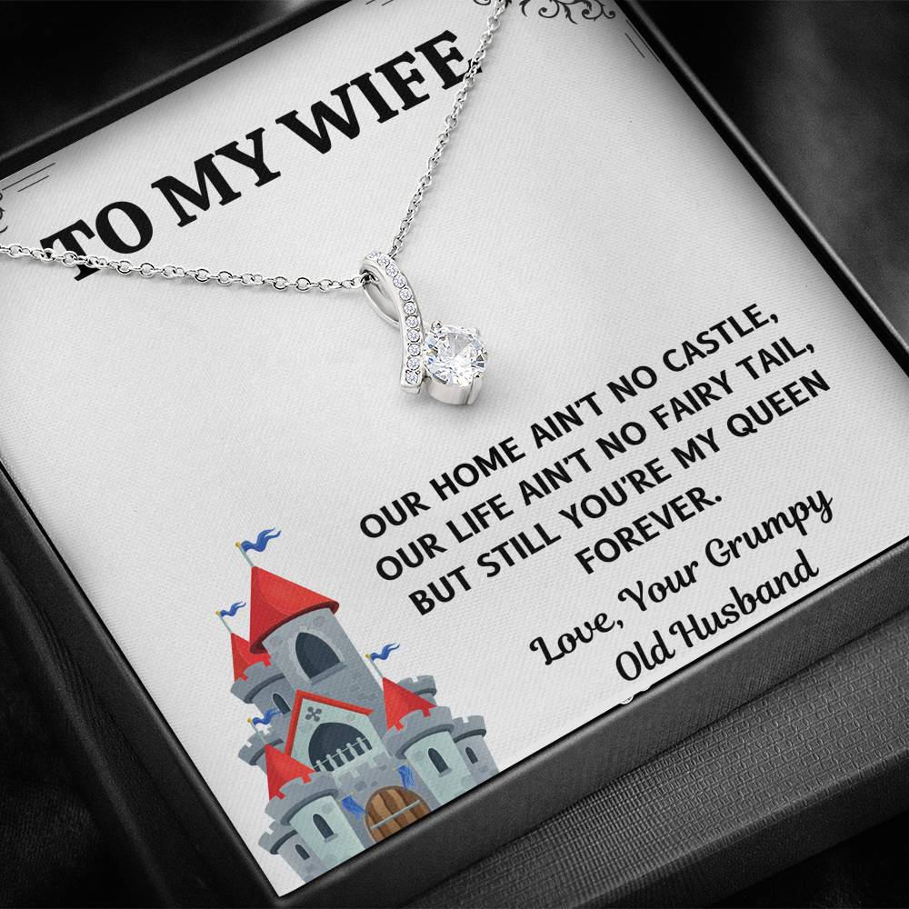 TO MY WIFE "CASTLE" ALLURING BEAUTY NECKLACE GIFT SET - ON CLOUD NINE GIFTS