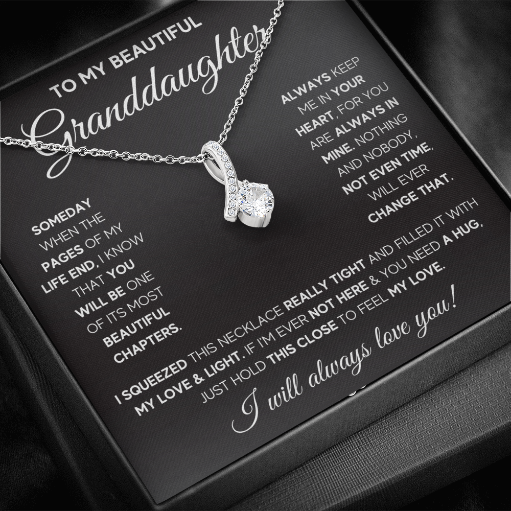 Granddaughter gifts from grandma jewelry from grandpa birthday gift for my granddaughter Alluring Necklace with Message Card and Gift Box - ON CLOUD NINE GIFTS