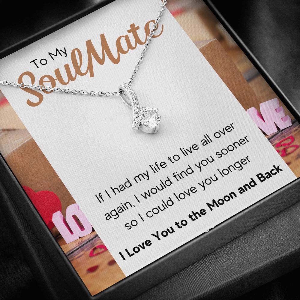 TO MY SOULMATE LOVE YOU LONGER ALLURING BEAUTY NECKLACE GIFT SET - ON CLOUD NINE GIFTS