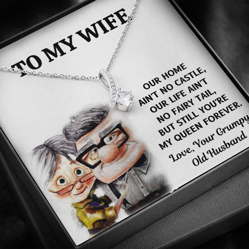TO MY WIFE "CASTLE - UP" ALLURING BEAUTY NECKLACE GIFT SET - ON CLOUD NINE GIFTS
