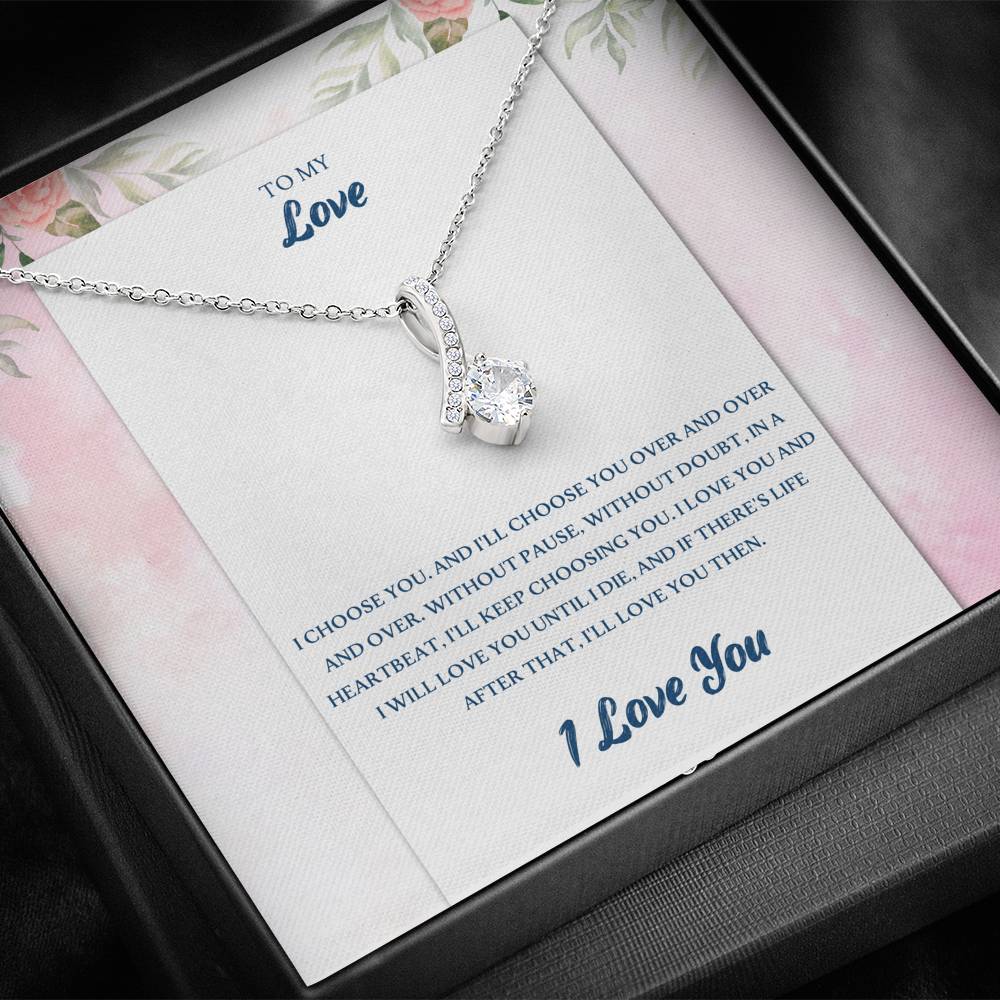 TO MY LOVE "CHOOSE-PB" ALLURING BEAUTY NECKLACE GIFT SET - ON CLOUD NINE GIFTS