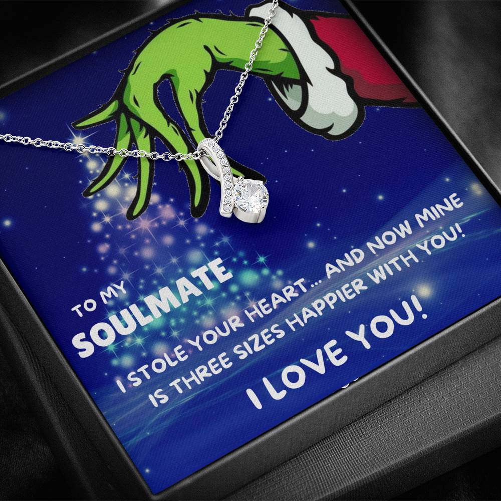 TO MY SOULMATE "THREE SIZES HAPPIER - TREE" ALLURING BEAUTY NECKLACE GIFT SET - ON CLOUD NINE GIFTS
