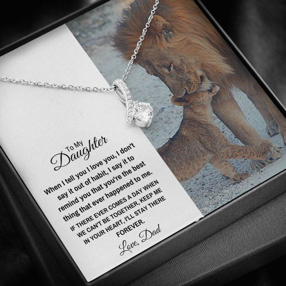 TO MY DAUGHTER "STAY THERE FOREVER" ALLURING BEAUTY NECKLACE GIFT SET - ON CLOUD NINE GIFTS