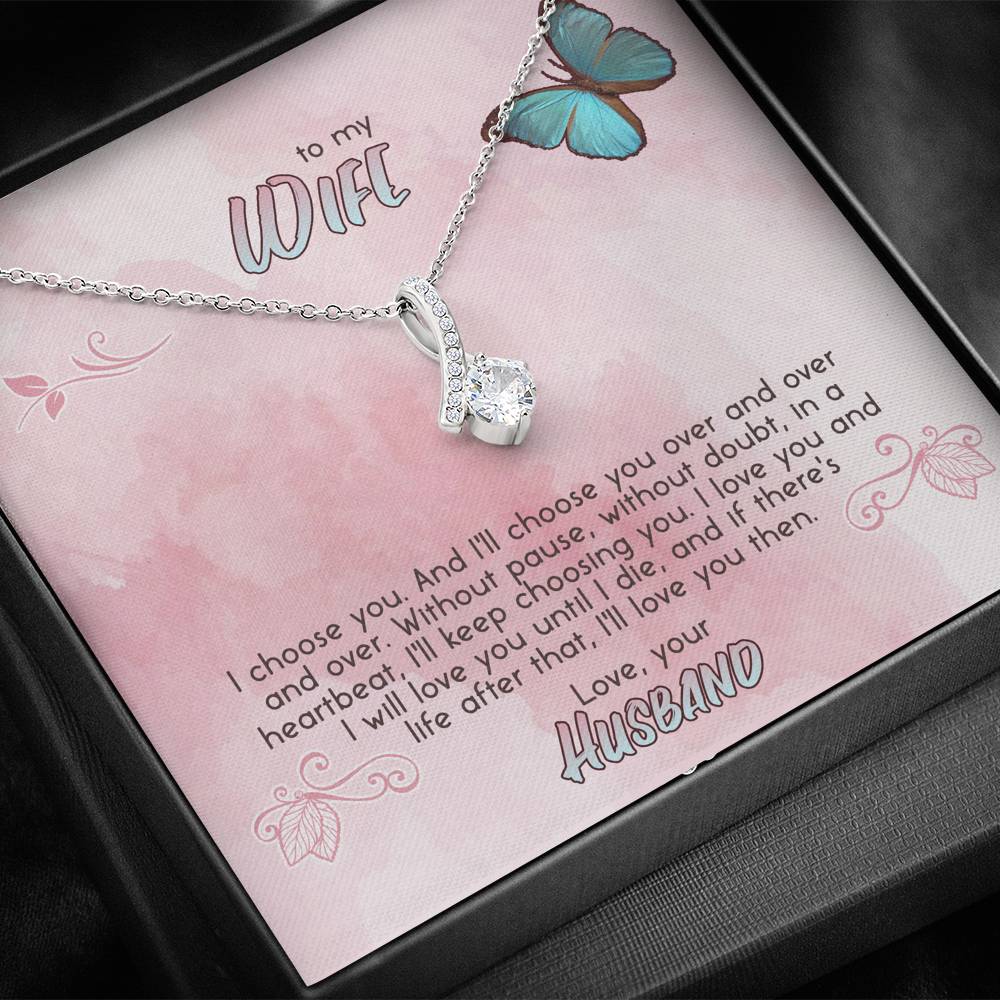 TO MY WIFE "CHOOSE" ALLURING BEAUTY NECKLACE GIFT SET - ON CLOUD NINE GIFTS