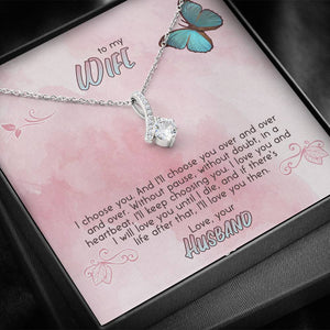 TO MY WIFE "CHOOSE" ALLURING BEAUTY NECKLACE GIFT SET - ON CLOUD NINE GIFTS