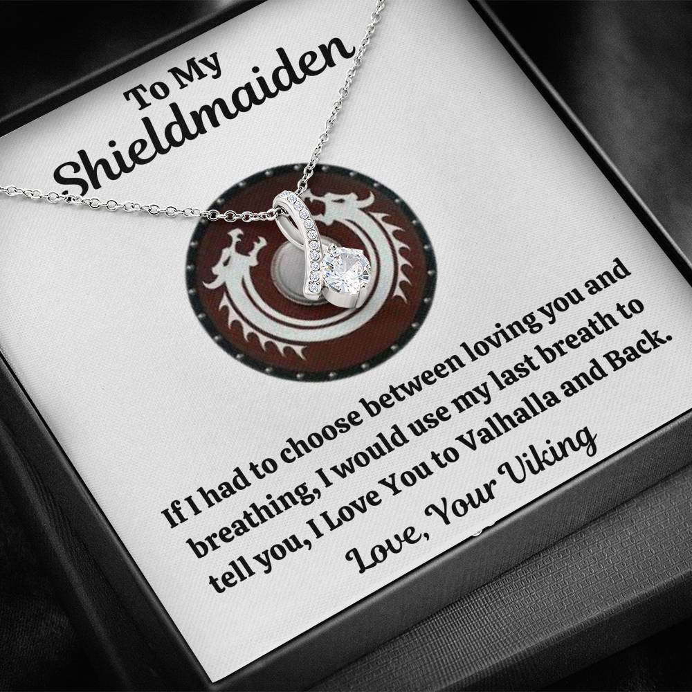 TO MY SHIELDMAIDEN "BREATHING - RED" ALLURING BEAUTY NECKLACE GIFT SET - ON CLOUD NINE GIFTS