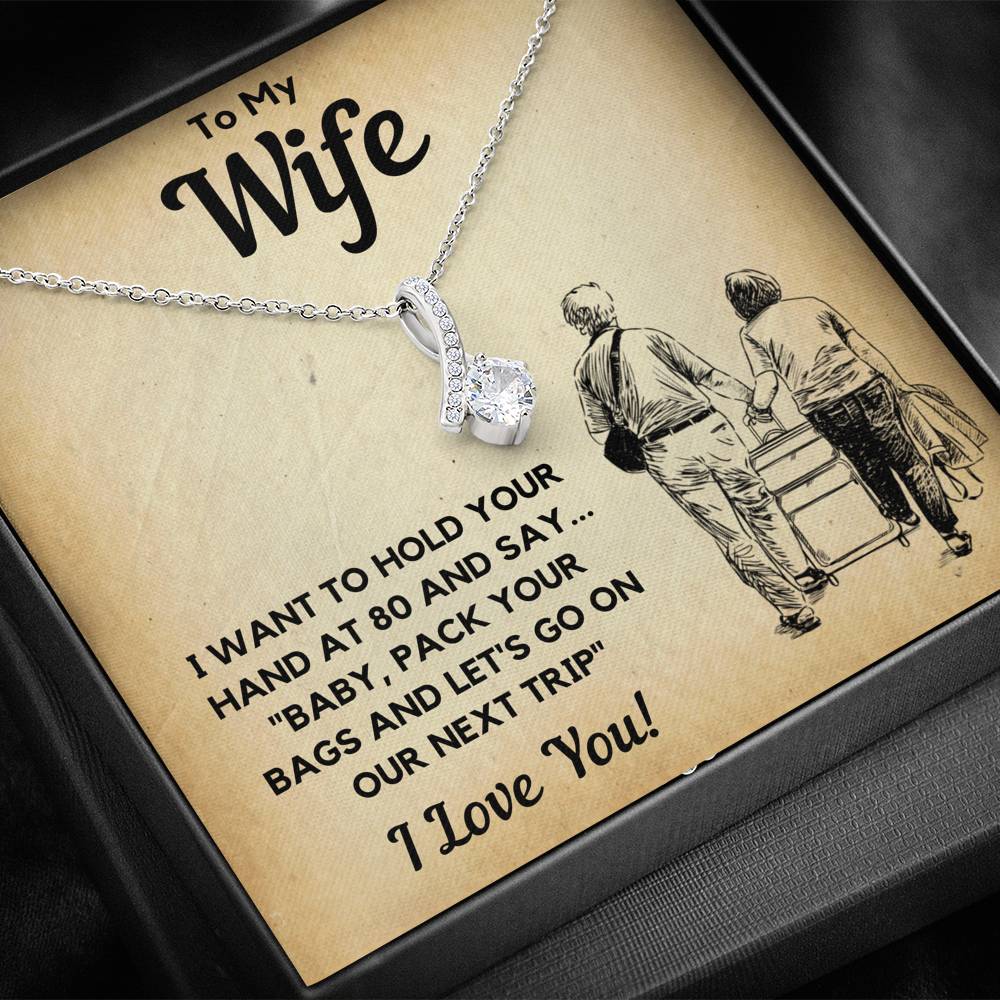 TO MY WIFE BAGS ALLURING BEAUTY NECKLACE GIFT SET - ON CLOUD NINE GIFTS