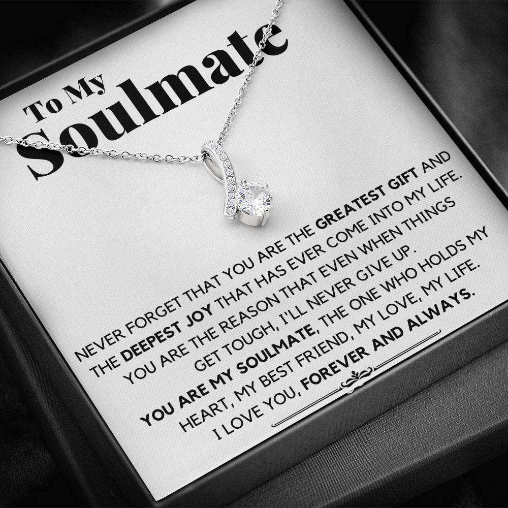 TO MY SOULMATE DEEPEST JOY ALLURING BEAUTY NECKLACE GIFT SET - ON CLOUD NINE GIFTS