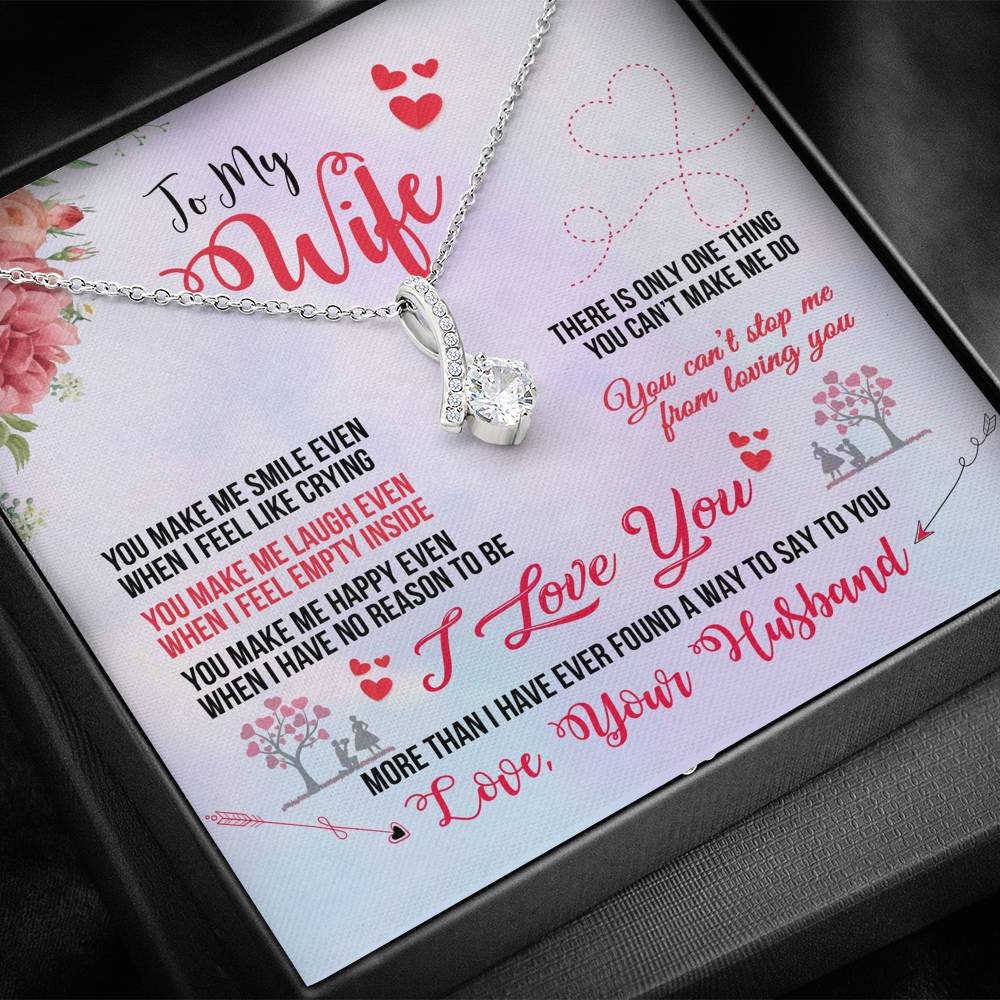 TO MY WIFE "EVEN WHEN" ALLURING BEAUTY NECKLACE GIFT SET - ON CLOUD NINE GIFTS