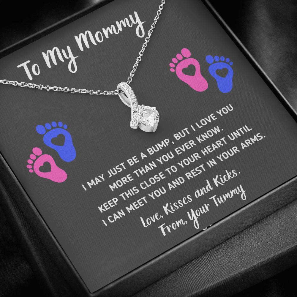 TO MY MOMMY "HEART-FEET" ALLURING BEAUTY NECKLACE GIFT SET - ON CLOUD NINE GIFTS