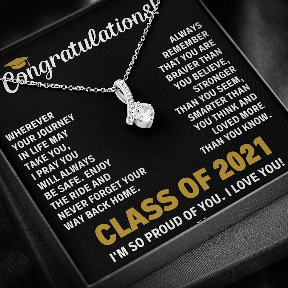 CLASS OF 2021 BRAVER ALLURING BEAUTY NECKLACE GIFT SET - ON CLOUD NINE GIFTS