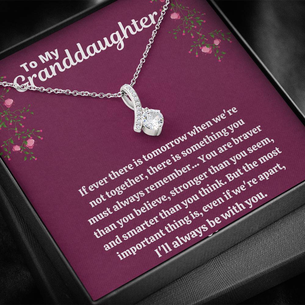 TO MY GRANDDAUGHTER "STRONGER THAN YOU SEEM - PURPLE" ALLURING BEAUTY NECKLACE GIFT SET - ON CLOUD NINE GIFTS