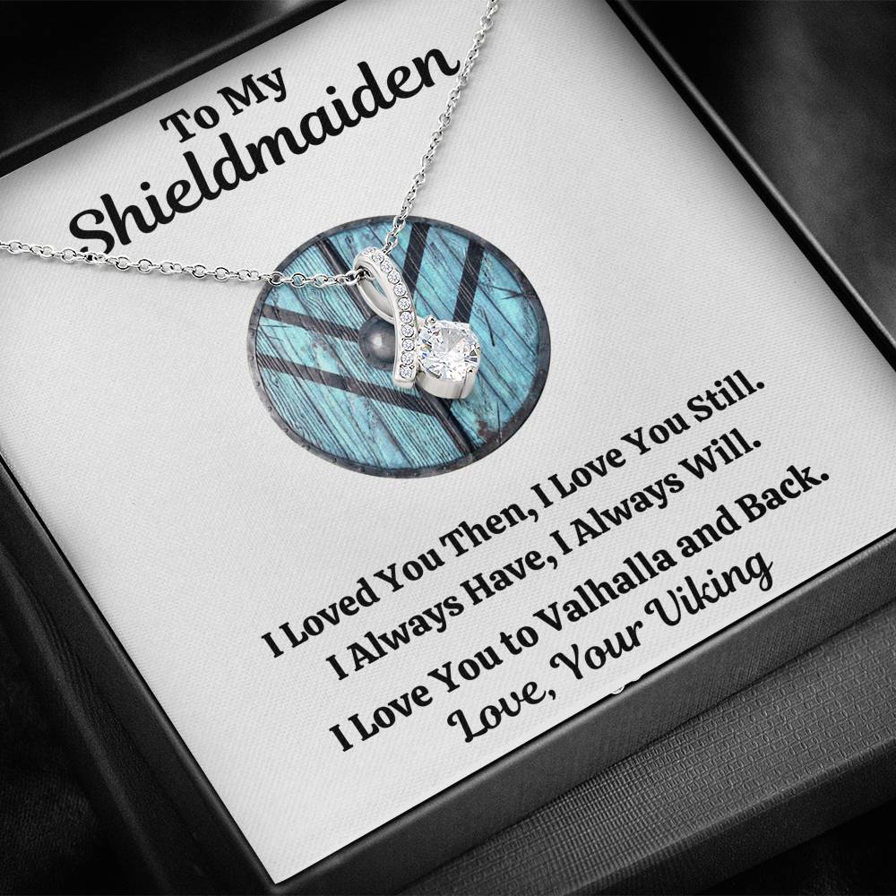 TO MY SHIELDMAIDEN "ALWAYS WILL - BLUE" ALLURING BEAUTY NECKLACE GIFT SET - ON CLOUD NINE GIFTS