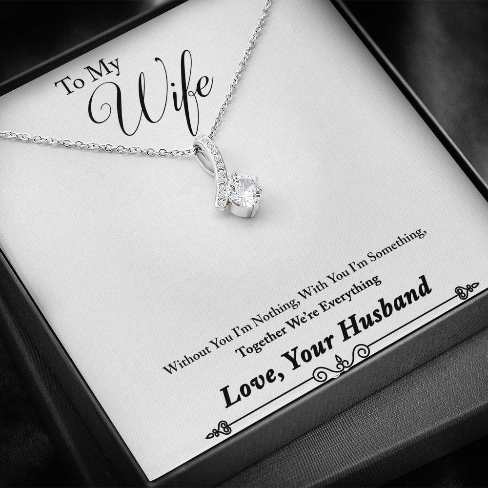 TO MY WIFE "EVERYTHING - SO" ALLURING BEAUTY NECKLACE GIFT SET - ON CLOUD NINE GIFTS