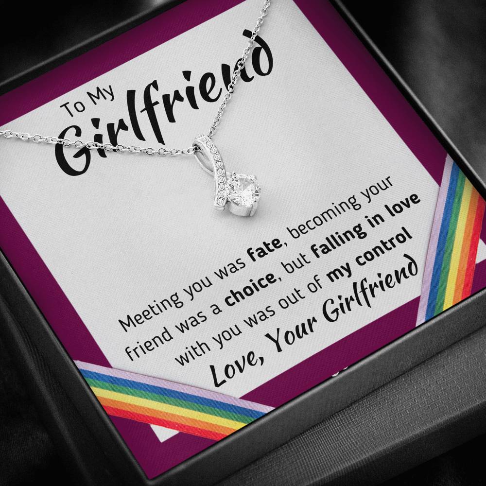 TO MY GIRLFRIEND "LOVE, YOUR GIRLFRIEND" ALLURING BEAUTY NECKLACE GIFT SET - ON CLOUD NINE GIFTS