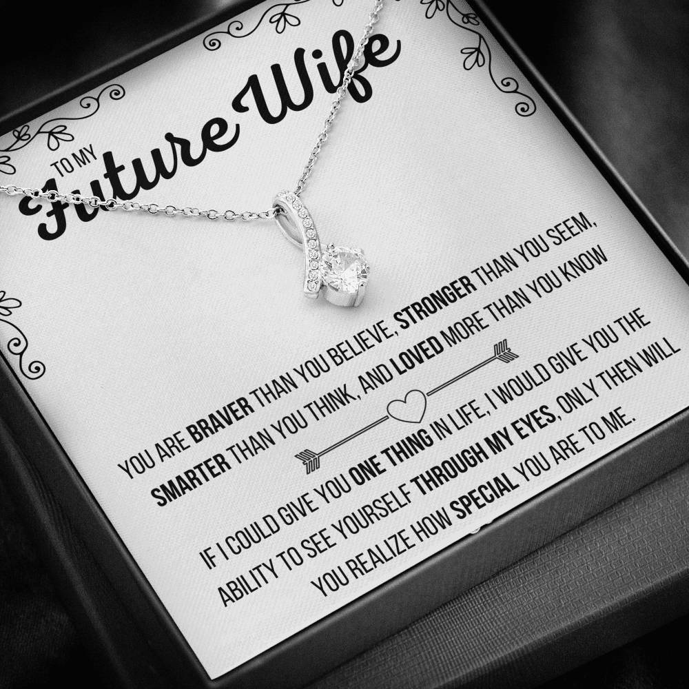 TO MY FUTURE WIFE "LOVED MORE THAN YOU KNOW" ALLURING BEAUTY NECKLACE GIFT SET - ON CLOUD NINE GIFTS