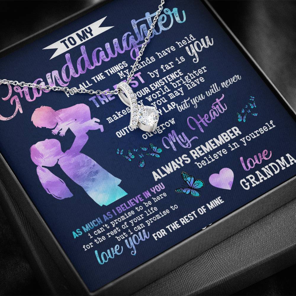 TO MY GRANDDAUGHTER "MY LAP" ALLURING BEAUTY NECKLACE GIFT SET - ON CLOUD NINE GIFTS