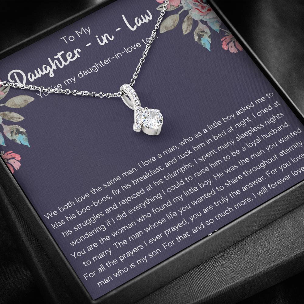 TO MY DAUGHTER IN LAW DAUGHTER IN LOVE ALLURING BEAUTY NECKLACE GIFT SET - ON CLOUD NINE GIFTS