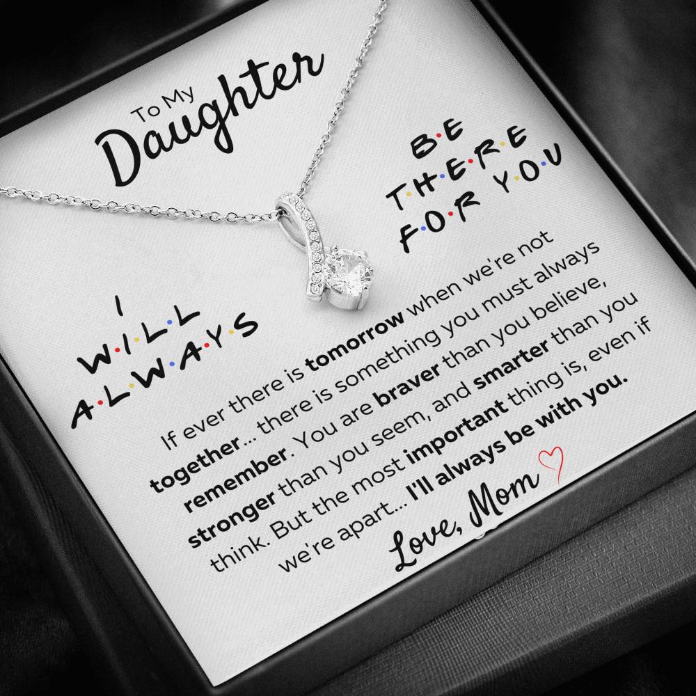 TO MY DAUGHTER FROM YOUR MOM "THERE FOR YOU - STRONGER THAN YOU SEEM" ALLURING BEAUTY NECKLACE GIFT SET - ON CLOUD NINE GIFTS